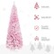Edge Collections - 7.5' - Pink - Easy Assembly Flocked Christmas Tree - 1 Piece